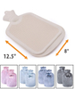 Bolsa de agua de terapia caliente de goma natural 2L con cubierta suave para alivio del dolor