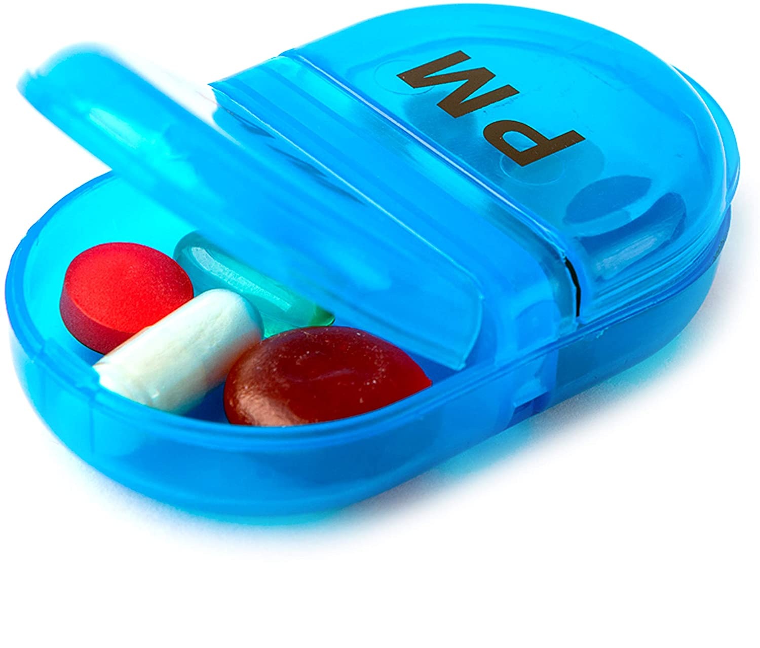 Mini dispensador diario de pastillas de plástico premium para aceite de pescado