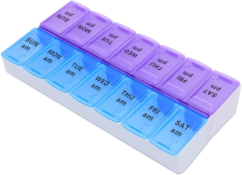 Nuevo dispensador de píldoras semanales de medicamentos con botón pulsador
