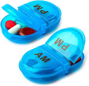 Mini dispensador diario de pastillas de plástico premium para aceite de pescado