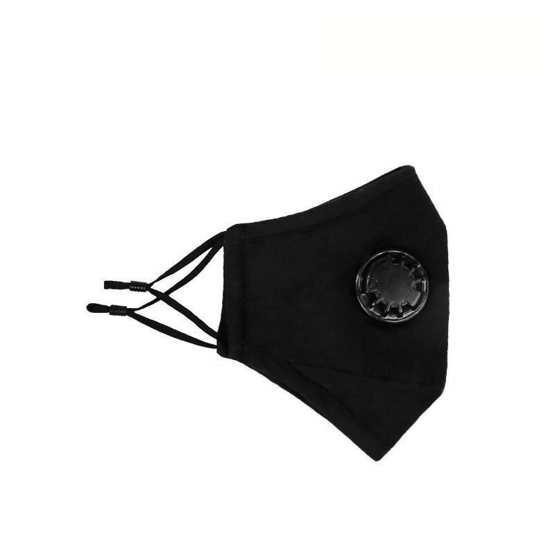 Novedad Máscara de algodón negro reutilizable con filtro de carbón