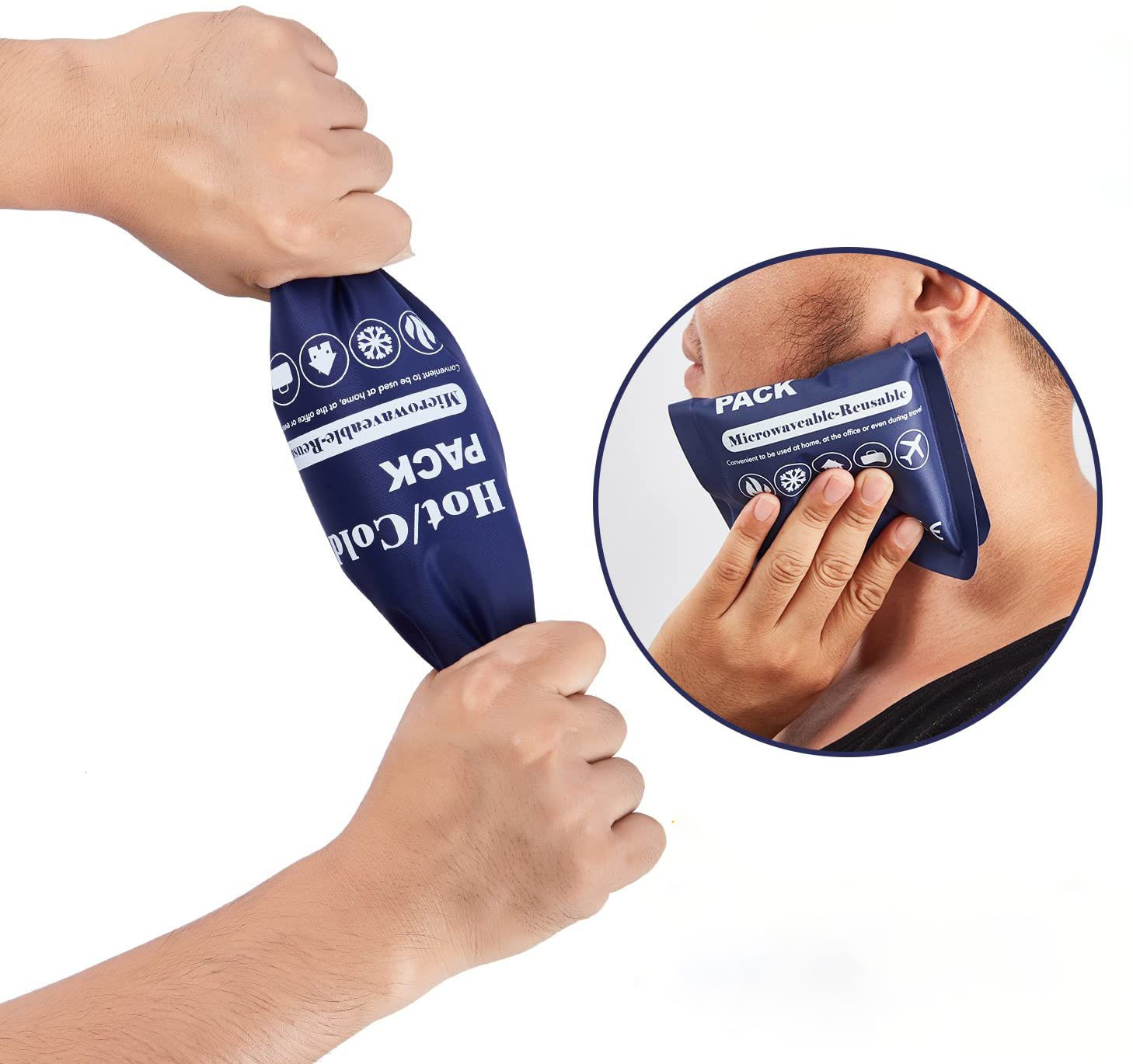 Paquete frío y caliente de compresa segura lavable para el dolor muscular