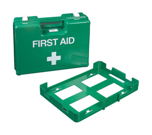 Caja de primeros auxilios vacía de plástico ABS médico con divisor y colgador de pared